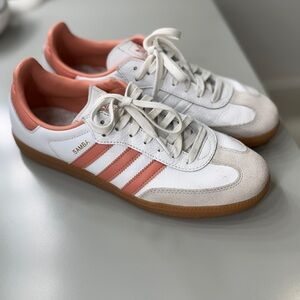 Adidas Samba OG White Pink Coral Gum Sole Sneakers Women’s Size 10